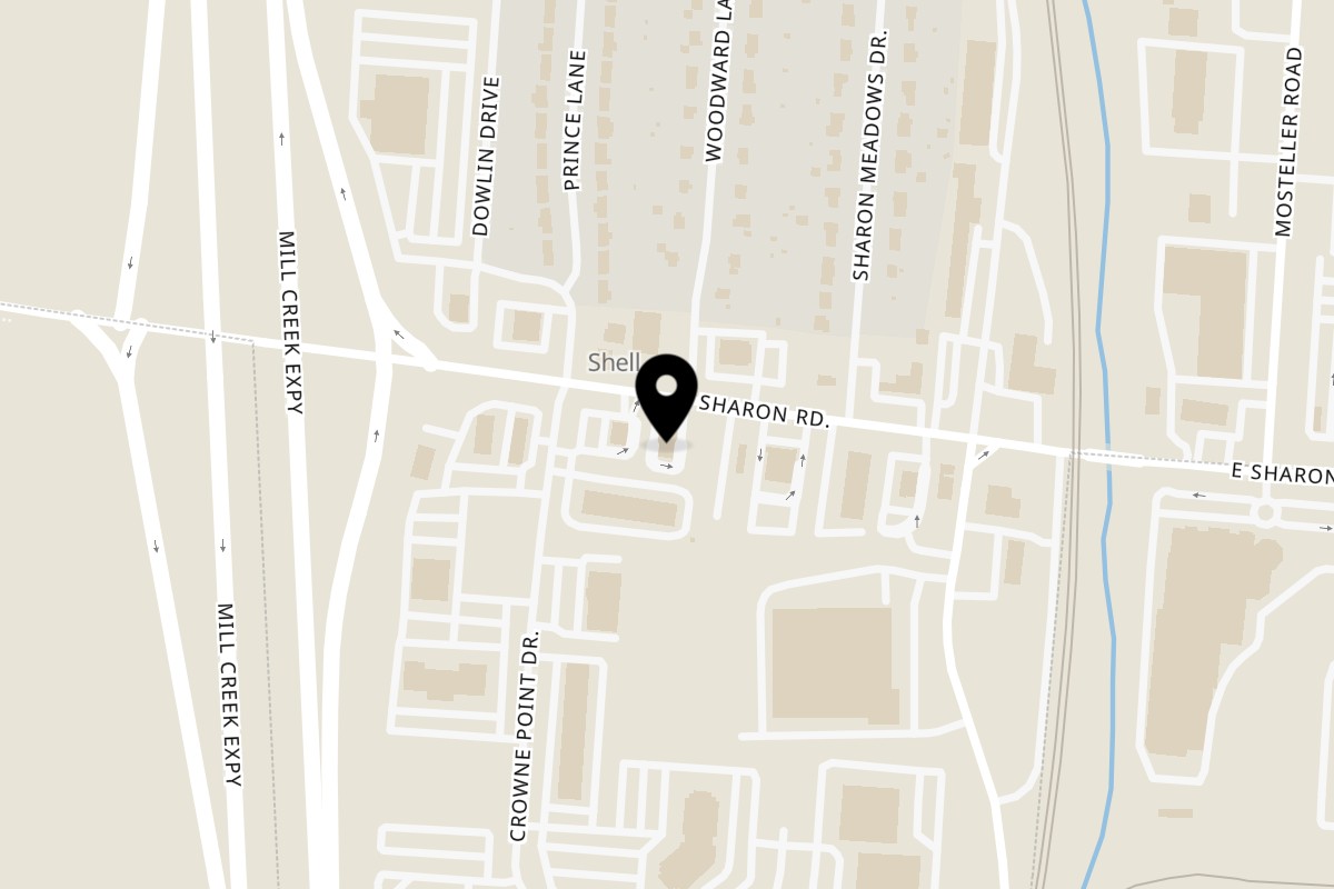 Map showing the location of Taste the Twist on 2343 E Sharon Rd in Cincinnati